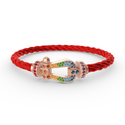 [BSNL Jewels]FORCE GROSSES HUFEISENFARBIGE DIAMANTENARMBAND ROSÉGOLD