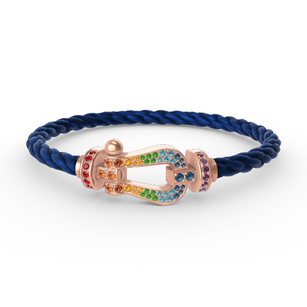 [BSNL Jewels]FORCE GROSSES HUFEISENFARBIGE DIAMANTENARMBAND ROSÉGOLD