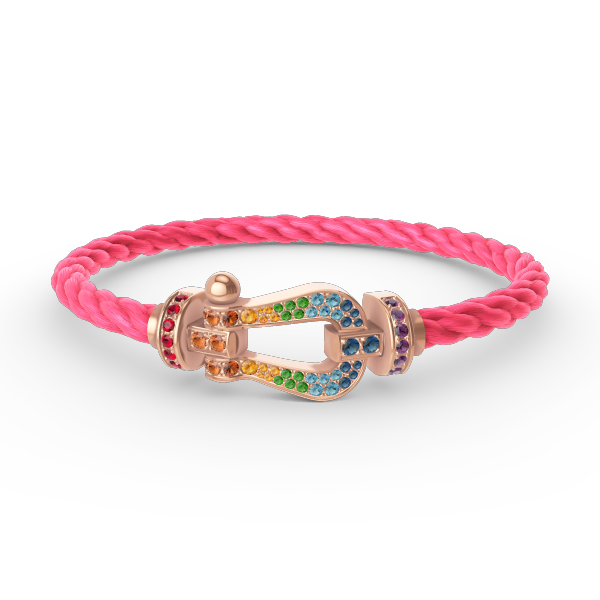 [BSNL Jewels]FORCE GROSSES HUFEISENFARBIGE DIAMANTENARMBAND ROSÉGOLD