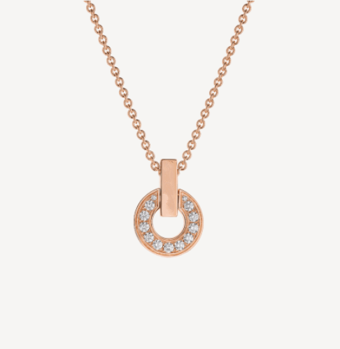 [Basjewels]GARI NECKLACE PINK GOLD DIAMOND