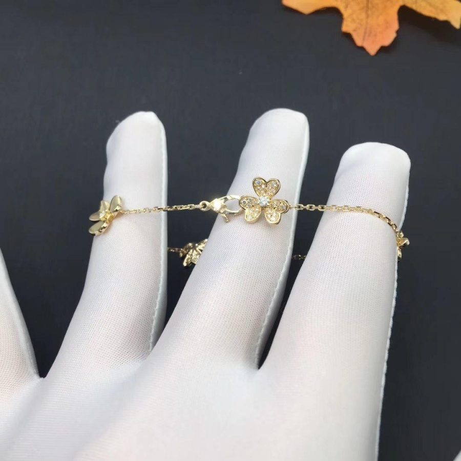 [Basjewels]FRIVOLE GOLD 5 FLOWERS BRACELET