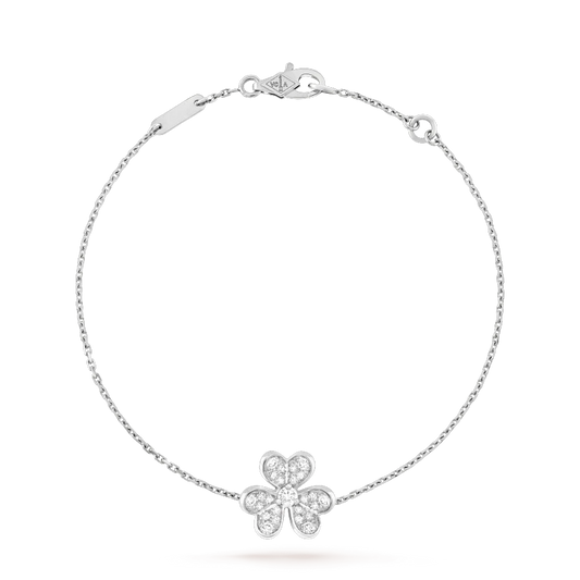 [Basjewels]FRIVOLE SILVER FLOWER DIAMOND BRACELET