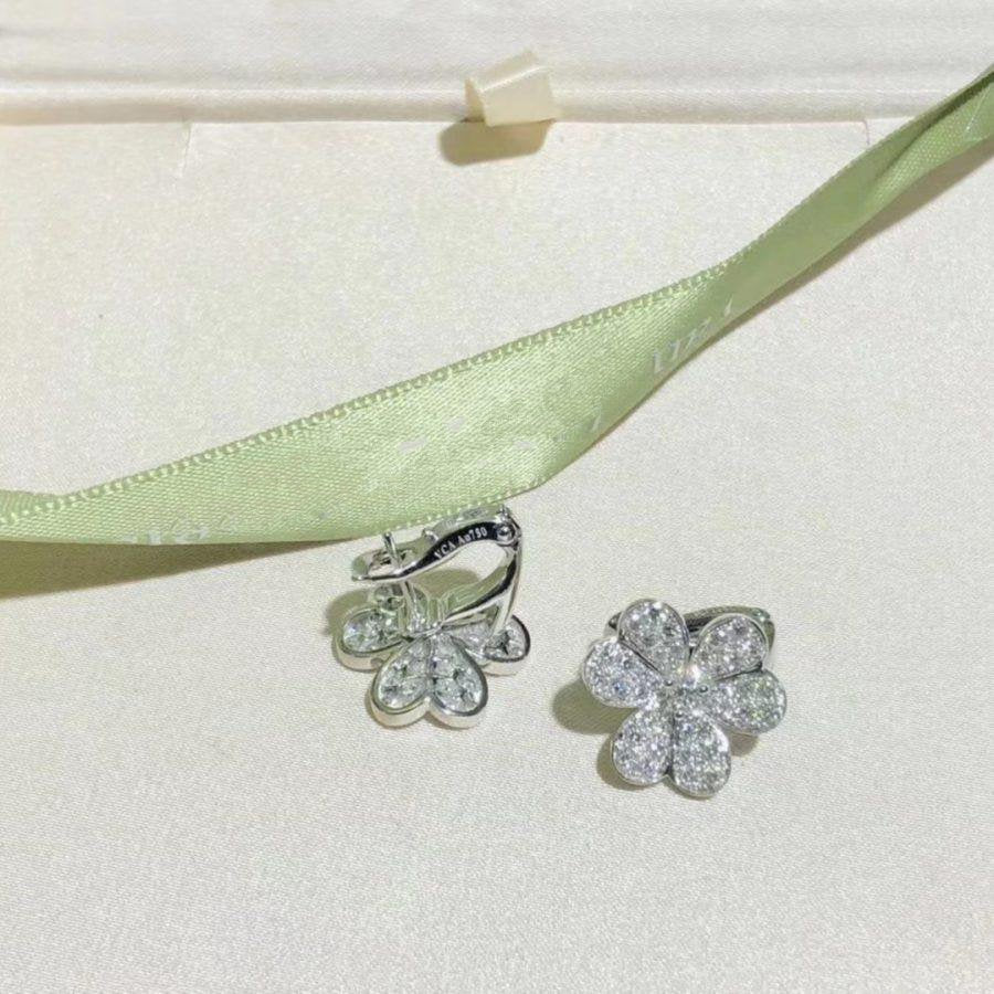 [BSNL Jewels]FRIVOLE SILBERNE BLUMEN-DIAMANT-OHRRINGE