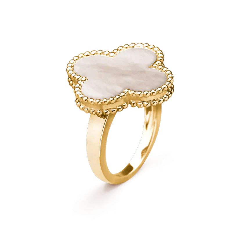 [Basjewels]CLOVER WHITE MOP RING