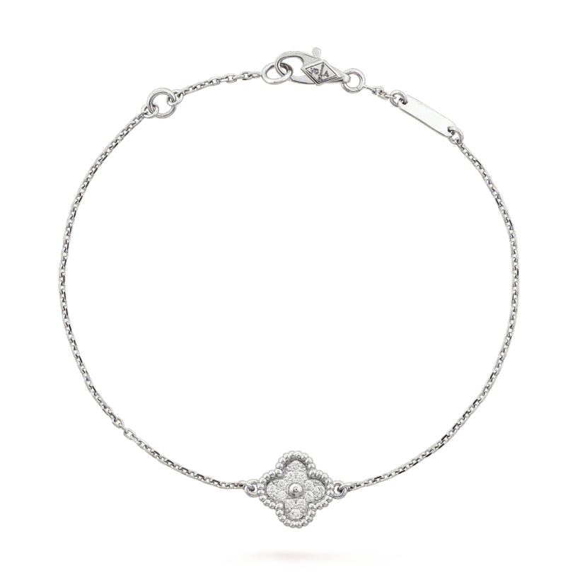 [Basjewels]CLOVER  SINGLE FLOWER BRACELET SILVER