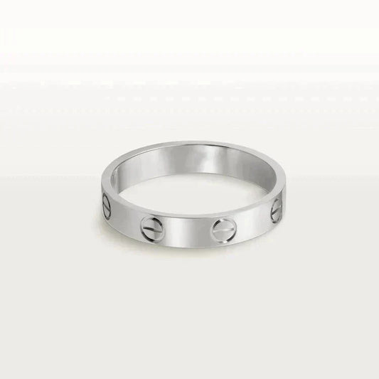 [Basjewels]LOVE RING 4MM 1 DIAMOND SILVER