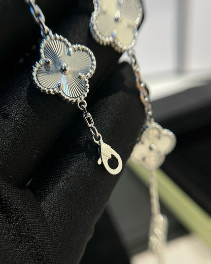 [Basjewels]CLOVER SILVER 5 MOTIFS BRACELET